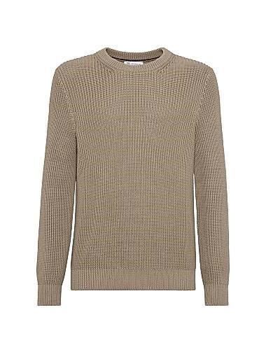 Хлопковый свитер Brunello Cucinelli с полуанглийской резинкой, сделанный в Италии 11028813