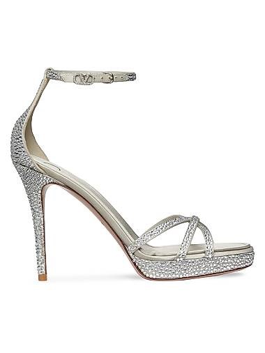 Сандалии Valentino Garavani Eveninglam на платформе с каблуком 120 мм и кристаллами 11020762