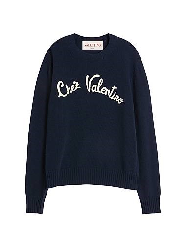 Водолазка Valentino Garavani с вышивкой Chez Valentino из 100% шерсти мериноса 11028630