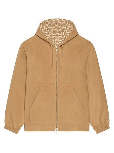 Жаккардовое двустороннее худи на молнии с монограммой Givenchy, 98% шерсти, 2% шелка 11026904