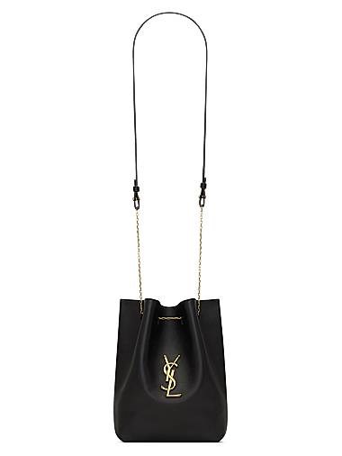 Saint Laurent Сумка из мягкой овчины с цепочкой и съемным кожаным ремешком, 20 x 24 x 3 см 11014877