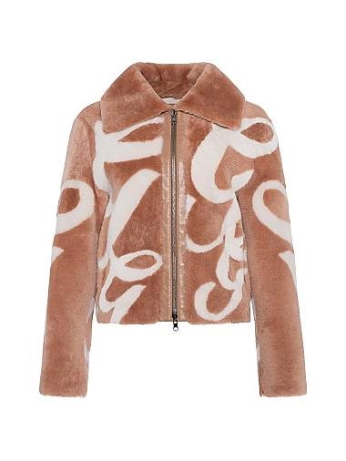 Двусторонняя куртка из овечьего меха Gorski с молнией и боковыми карманами 11020269