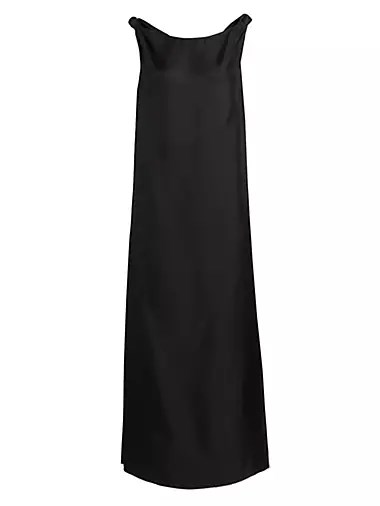 Миди-платье Moun из роскошного шелка с драпировкой и без рукавов от LOULOU DE SAISON 11028889