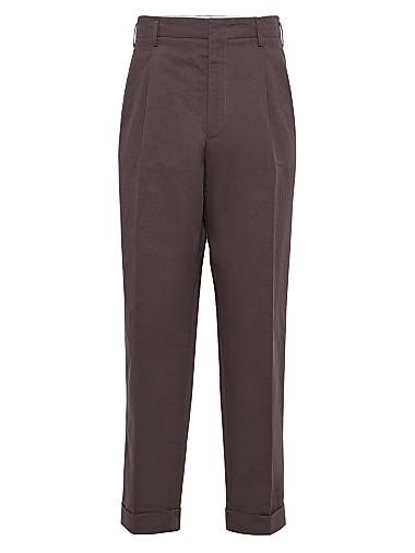 Классические брюки из габардина Brunello Cucinelli с двойными складками и удобной посадкой, Италия 11028621