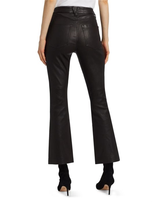 Брюки Carson из искусственной кожи с высокой талией и расклешённым низом от Veronica Beard 11024444