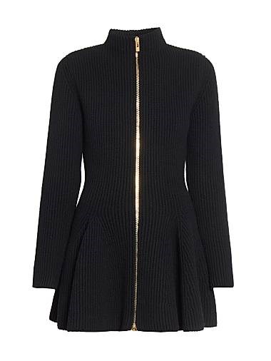 Кардиган Alaia из шерсти и кашемира с мелкими оборками, Италия, 92% шерсти 11025520