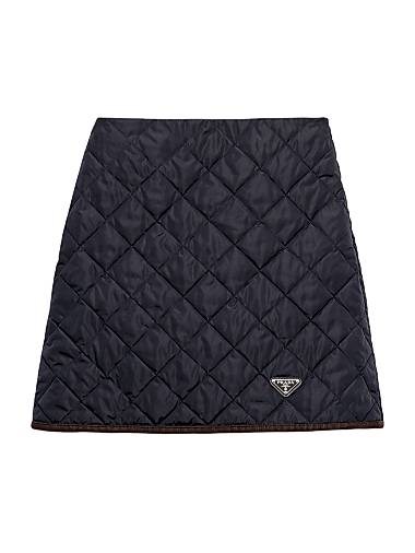 Легкая мини-юбка Prada Re-Nylon с объемной отделкой и металлическим логотипом 11020886