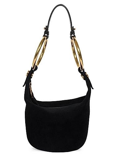 Chloe Сумка-хобо из итальянской замши с верхней ручкой и кожаной подкладкой 11027286