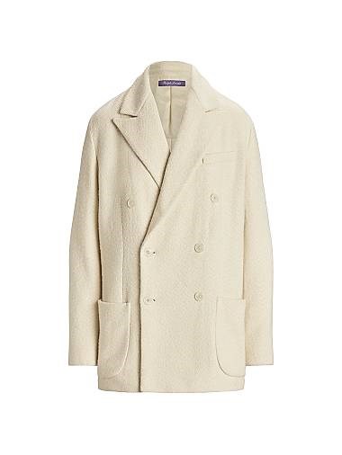 Двубортный пиджак Shirlee с текстурированным узором «шеврон» от COLLECTION Ralph Lauren, 88% шерсти и 12% шелка 11019550