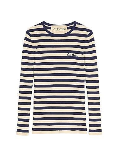 Свитер Valentino Garavani из 100% хлопка оптимальной длины, произведенный в Италии 11013491