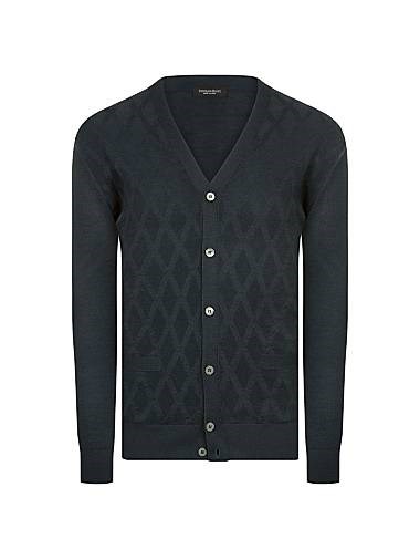 Кардиган из кашемира и шелка от Stefano Ricci с шестью пуговицами и рифлёными краями, изготовлен в Италии 11017978