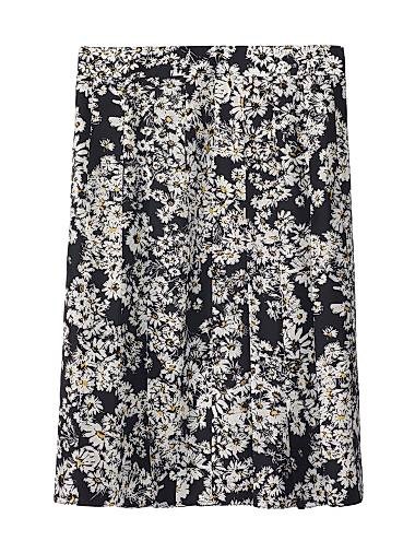 Шелковая миди-юбка Burberry с принтом ромашек, 100% шелк, Италия 11024782