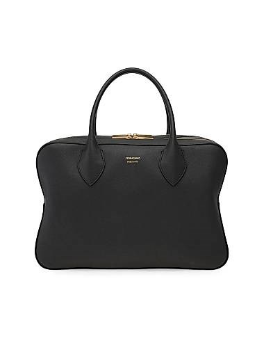 Ferragamo Средняя кожаная сумка Stella с двумя ручками и съемным регулируемым ремешком 11016394