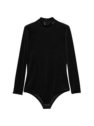 Приталенный вельветовый бодис с высоким воротом Prada, 35% хлопка, 65% шёлка, производство Италия 11028039