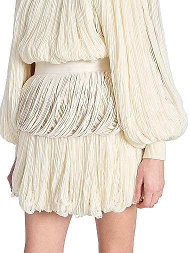 Alaia Пояс с пышной бахромой из итальянской кожи, 100% кожа, сделано в Италии, с эластичной основой 11016012