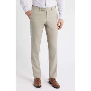 Jack Victor Стильные и универсальные классические брюки Palmer Slim Fit из стретчевого хлопка и шерсти с плоским передом 10042485