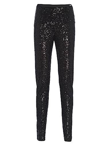 Леггинсы Prada с пайетками и эластичным поясом с логотипом, Италия 11016576