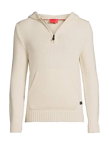 Худи из смеси кашемира и хлопка с капюшоном и застёжкой на молнии от Isaia 11029528