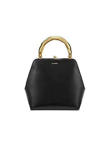 Jil Sander Кожаная сумка Goji Square Small с верхней ручкой и внутренним карманом на молнии 11019485