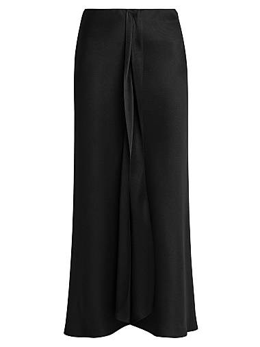 Миди-юбка Giorgio Armani из 100% шелка с драпировкой и разрезом спереди, произведено в Италии 11010102