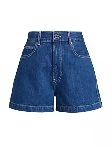 Шорты из хлопка Frame Charm с высокой талией и пятью карманами, 100% хлопок 10042006