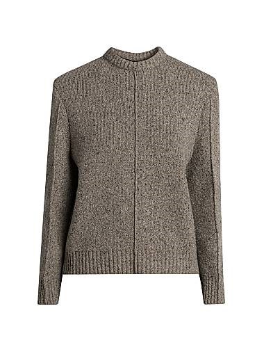 Тёплый свитер из шерстяной смеси Bottega Veneta с длинными рукавами и рифленым краем, Италия 11017411