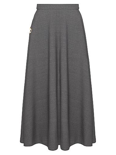 Valentino Garavani Миди-юбка Valentino из активной габардины с золотистыми деталями на карманах, Италия 11030370