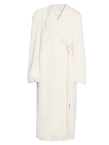 Шуба Rivia из искусственного меха Dries Van Noten с длинным поясом и лацканами, 100% полиэстер 11013738