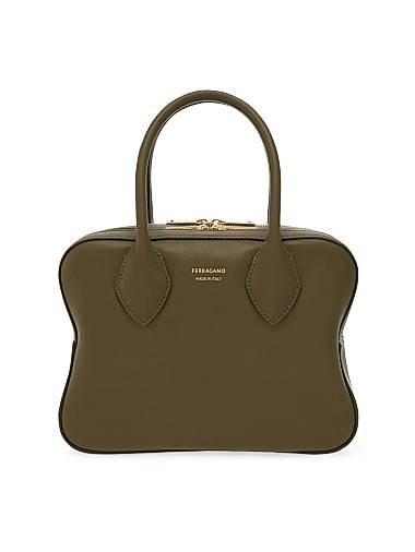 Ferragamo Сумка Small Star из натуральной кожи с двумя ручками и внутренним карманом на молнии, сделанная в Италии 11016412