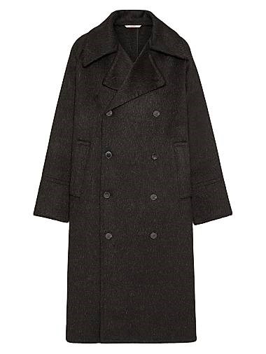 Двубортное пальто оверсайз из мохера с подкладкой от Valentino Garavani, Италия 11029216