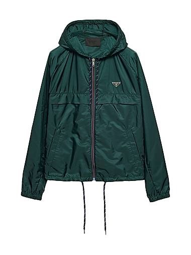 Куртка-бомбер с капюшоном из переработанного полиамида от Prada в стиле рюкзака 11013739