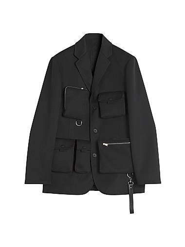 Стильная утилитарная куртка Lanvin из шерсти с множеством карманов и элегантным кроем 11023584