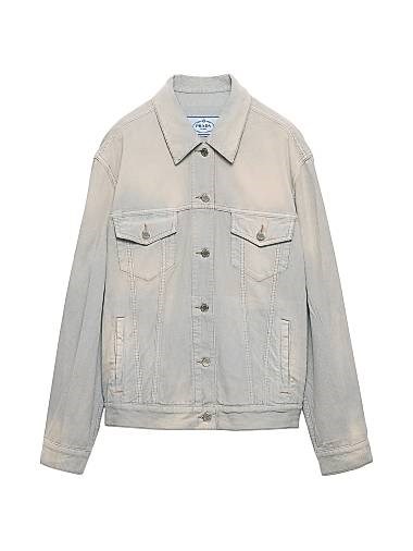 Кокосовая вельветовая куртка-болеро Prada свободного кроя с пуговицами и длинными рукавами, 100% хлопок 11009863