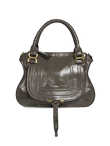 Chloe Кожаная сумка-сэтчел Medium Marcie с верхними ручками и съемным ремнем, производство Италия 11027285