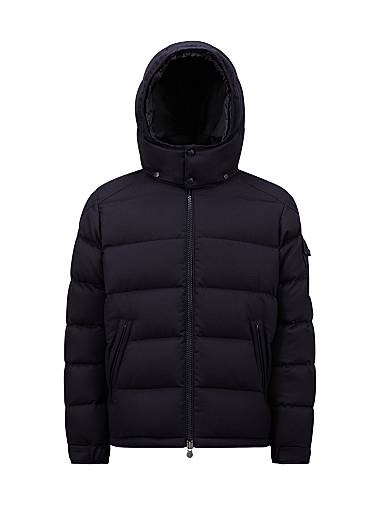 Moncler Классическая утепленная шерстяная куртка Montgenevre с капюшоном и пуховым наполнителем из фланели 11015759