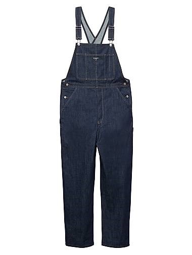 Denim комбинезон Prada Selvedge с логотипом в виде пирамиды и свободным кроем 11015891