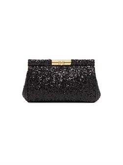 Dolce &amp, Gabbana Средний клатч Marlene с блестящими пайетками, синтетика/кожа, размер 23 см x 2,5 см x 5 см 11008485