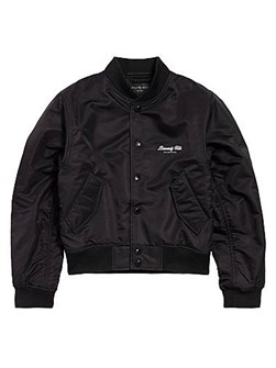Укороченная varsity куртка с вышивкой и карманами из нейлона от Balenciaga, Beverly Hills, Италия 11015310