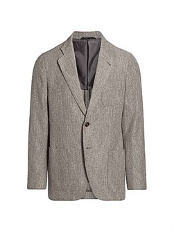 Жаккардовый жакет Upton от Giorgio Armani с длинными рукавами и нагрудными и боковыми карманами. 11020861