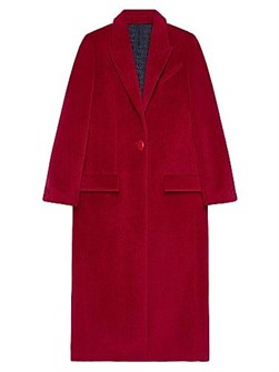 Длинное пальто из альпака Givenchy с регулируемыми манжетами, кнопочной застежкой и сатиновой подкладкой 11017819