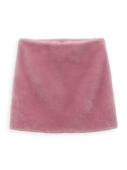 Мини-юбка из овчины Prada с подкладкой, боковой молнией и застежкой на крючок 11027046