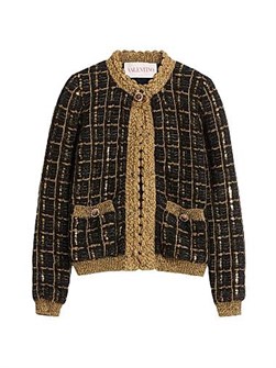 Valentino Garavani Mohair and Sequin Knit Jacket 11029121