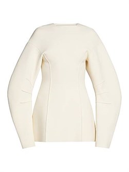 Лонгслив Jil Sander из Италии с круглым вырезом и длинными рукавами, 83% вискоза, 17% полиэстер 11011346