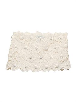 Мини-юбка Prada с цветочным гипюром, боковой кнопочной застежкой и подкладкой 11028026