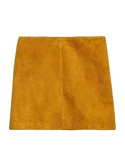 Мини-юбка из овечьей замши Prada с подкладкой, боковой молнией и застежкой на крючок 11019686