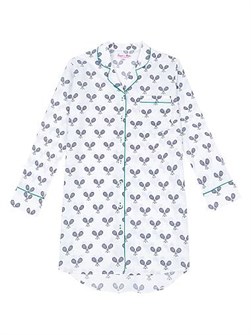 Женская ночная сорочка Sant And Abel с теннисным принтом из 100% хлопка и открытым вырезом 11015880