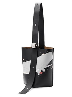 Loewe Сумка-контейнер Whale среднего размера из пуговичной кожи с регулируемой ручкой и карманом 11023888