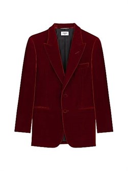 Жакет Saint Laurent из бархата с шёлковой подкладкой, Италия, 65% вискоза, 35% купро 11029324
