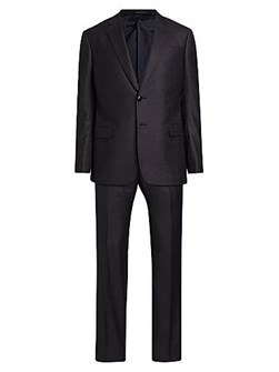 Костюм из шерсти и кашемира Giorgio Armani: однобортный пиджак с брюками со стрелками, произведен в Италии 11018021