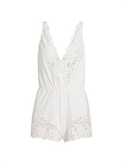 Романтический комбинезон для сна с V-образным вырезом и кружевными вставками Romanza от Cosabella 11012643